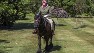 Coronavirus: Queen pictured outside for first time since lockdown