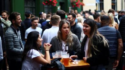 Coronavirus: England has first night out since lockdown