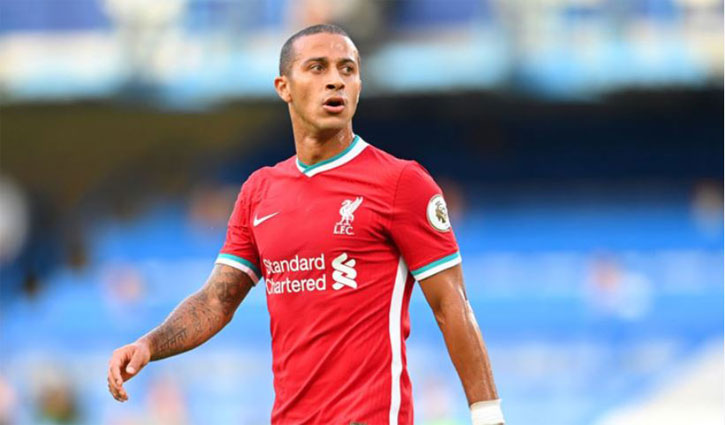 Liverpool star Thiago tests coronavirus positive