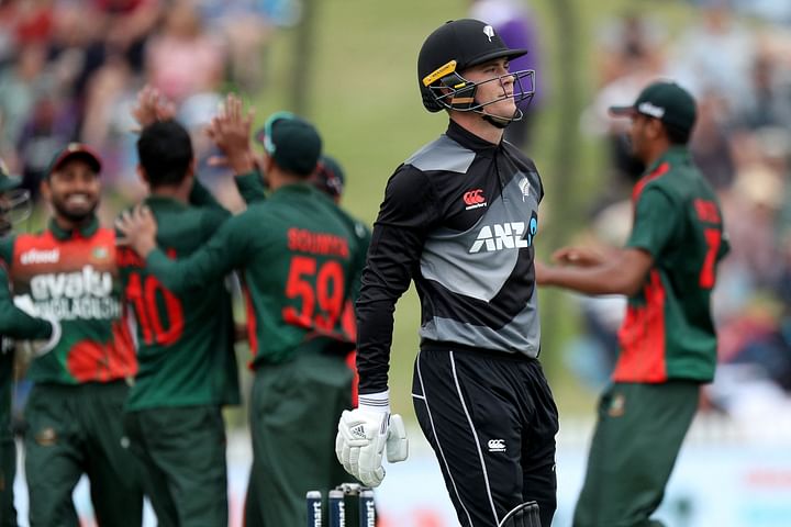 New Zealand had to cope with the pressure of losing wickets in the beginning
