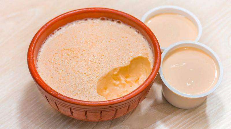 Homemade delicious sweet yogurt