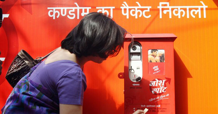 Who uses more condoms in India