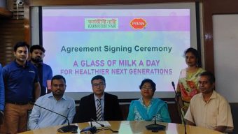 PRAN Dairy provides free milk to day care center