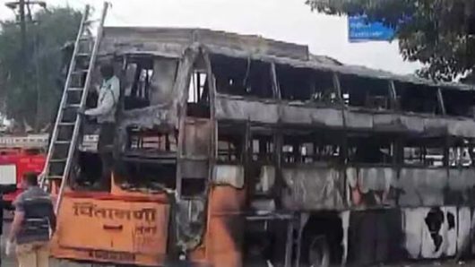 11 killed in bus fire in Maharashtra