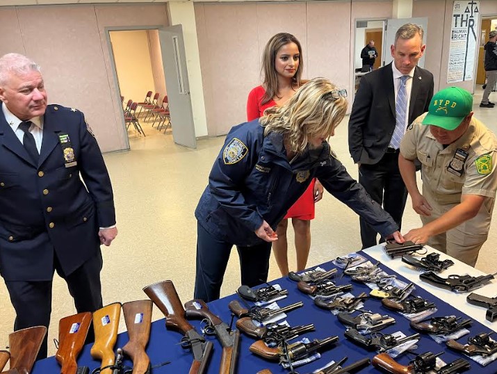 62 GUNS TAKEN OFF THE STREETS AT BUYBACK EVENT CO-HOSTED BY QUEENS DA MELINDA KATZ & NYPD