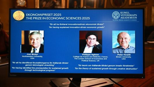 Three economists win Nobel prize in economics for work on tech-driven growth